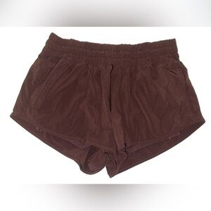 brown “aerie” athletic shorts